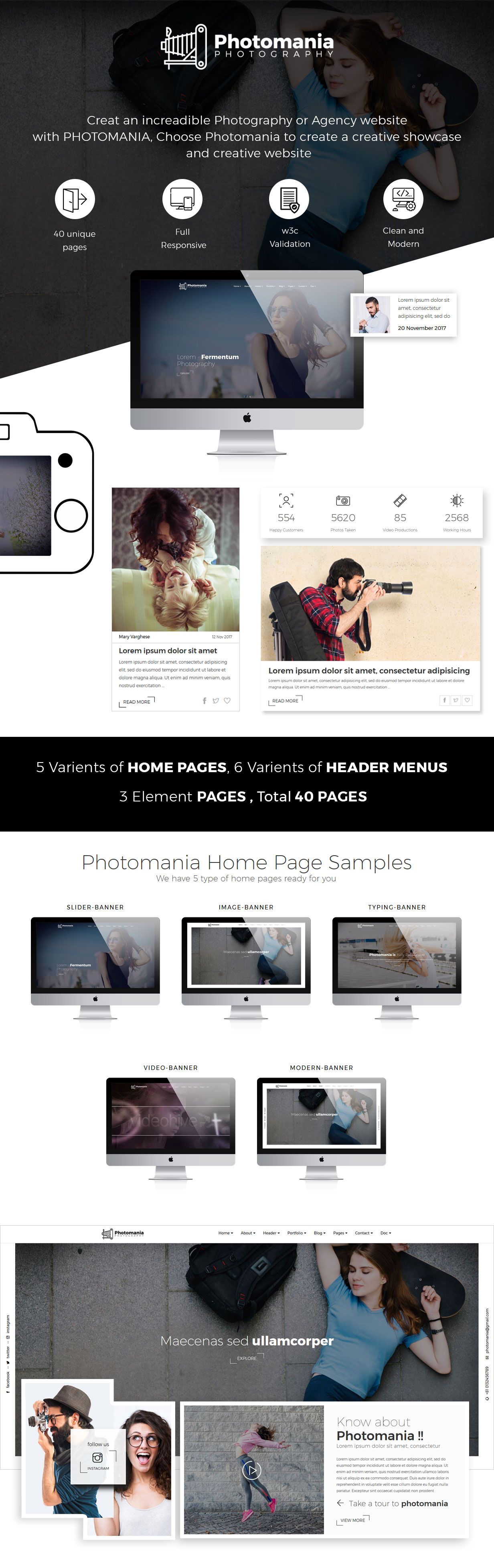 Photomania Agency - Modern Photography Template - 1